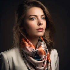 Pieni neliönmuotoinen silkkikaulahuivi